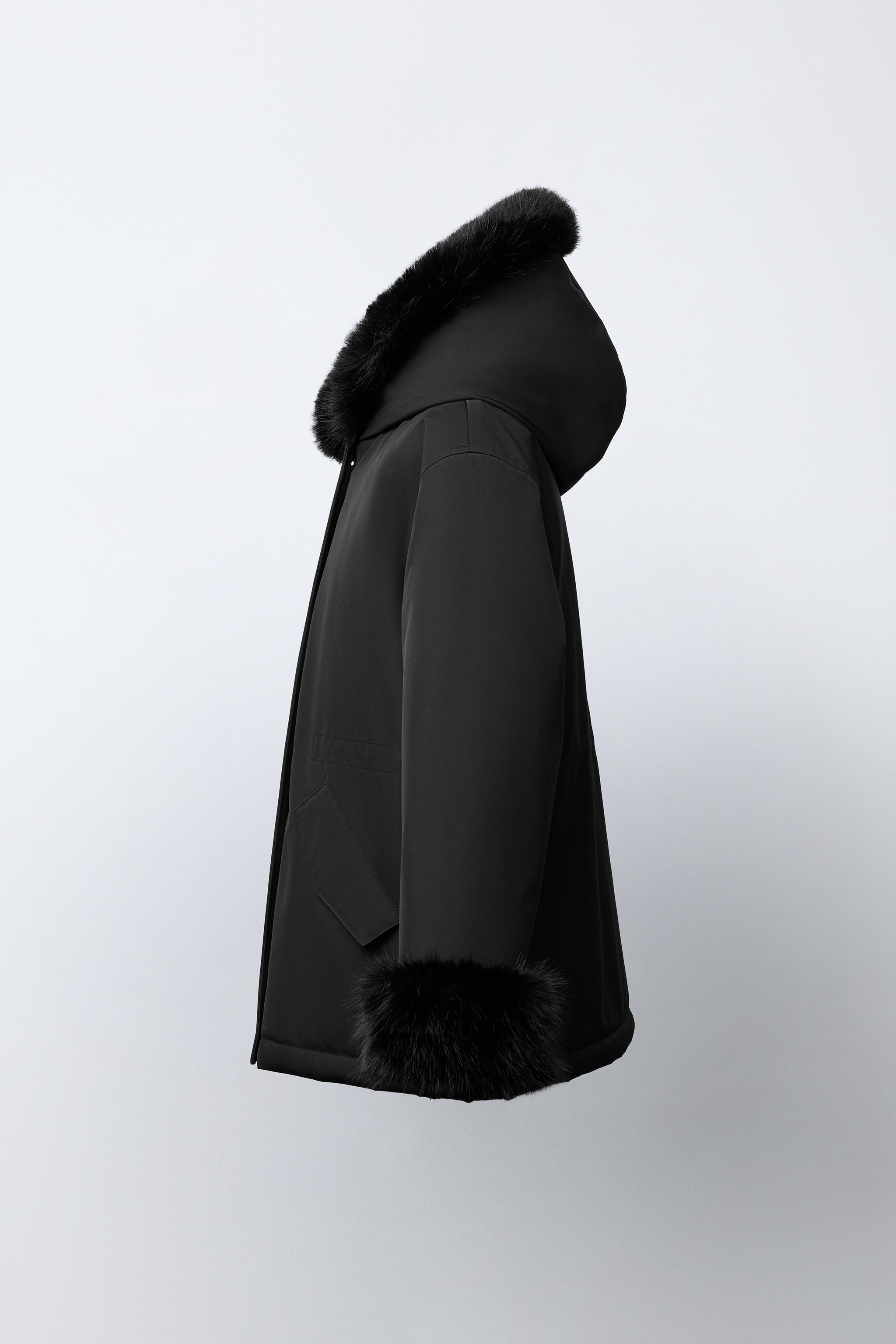 FAUX FUR HOODED PARKA